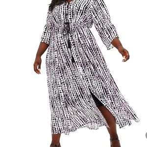 Torrid Size 3 Tie-Dye Chiffon Maxi Dress